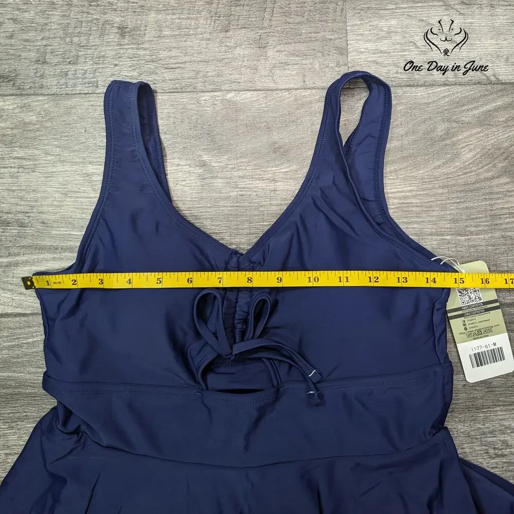 Shekini Skirted One Piece Swimdress Size M